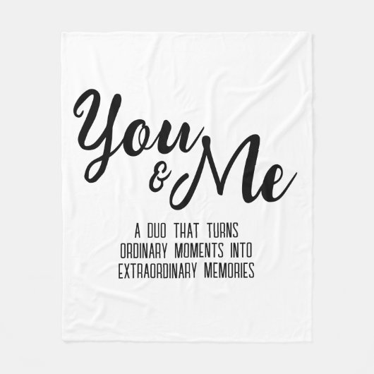 Gepersonaliseerde jou & mij fleece deken (Voorkant)