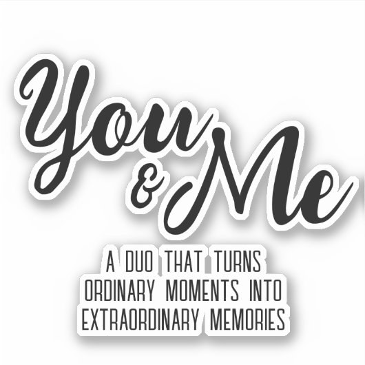 Gepersonaliseerde jou & mij sticker (Voorkant)