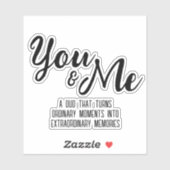 Gepersonaliseerde jou & mij sticker (Vel)
