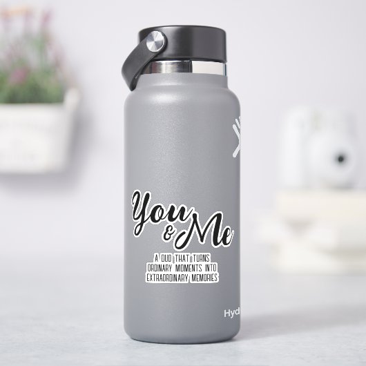 Gepersonaliseerde jou & mij sticker (HydroFlask)