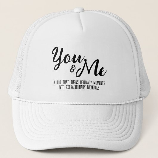 Gepersonaliseerde jou & mij trucker pet (Voorkant)