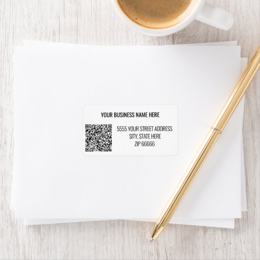 Gepersonaliseerde Jouw naam Adres QR Code Label (Insitu)