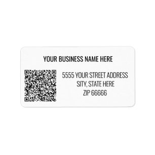 Gepersonaliseerde Jouw naam Adres QR Code Label