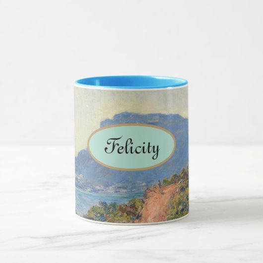 Gepersonaliseerde "Jouw naam" Claude Monet Mountai Mok (Midden)