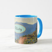 Gepersonaliseerde "Jouw naam" Claude Monet Mountai Mok (Voorkant rechts)