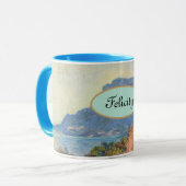 Gepersonaliseerde "Jouw naam" Claude Monet Mountai Mok (Voorkant links)