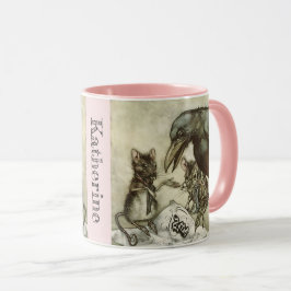 Gepersonaliseerde Jouw naam Crow Mice Rackham Mok
