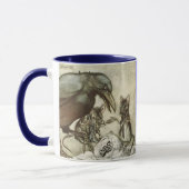 Gepersonaliseerde Jouw naam Crow Mice Rackham Mok (Links)