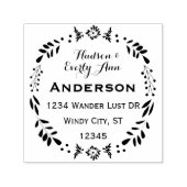 Gepersonaliseerde Jouw naam en adresadem Zelfinktende Stempel (Design)