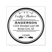 Gepersonaliseerde Jouw naam en adresadem Zelfinktende Stempel (Design)