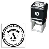 Gepersonaliseerde Jouw naam- en adresmonogram Zelfinktende Stempel (In situ)