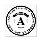 Gepersonaliseerde Jouw naam- en adresmonogram Zelfinktende Stempel (Design)