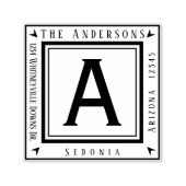 Gepersonaliseerde Jouw naam en adresvierkant Zelfinktende Stempel (Design)