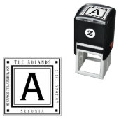 Gepersonaliseerde Jouw naam en adresvierkant Zelfinktende Stempel (In situ)