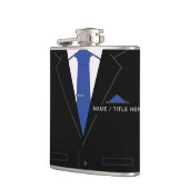 Gepersonaliseerde Jouw naam Flask Funny Business G Heupfles (Links)