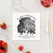 Gepersonaliseerde Jouw naam gezinshereniging - eik Servetten (Insitu)