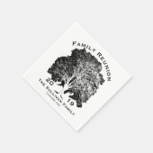 Gepersonaliseerde Jouw naam gezinshereniging - eik Servetten (Hoek)