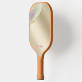 Gepersonaliseerde Jouw naam gouden iriserende Pickleball Paddle (Links)