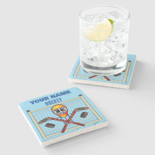 Gepersonaliseerde JOUW NAAM Hockey Stenen Onderzetter