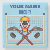 Gepersonaliseerde JOUW NAAM Hockey Stenen Onderzetter (Voorkant)