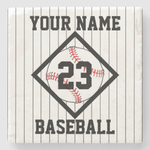 Gepersonaliseerde JOUW NAAM honkbal Stenen Onderzetter