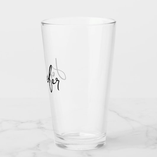 Gepersonaliseerde Jouw naam huwelijkscadeau Glas (Links)