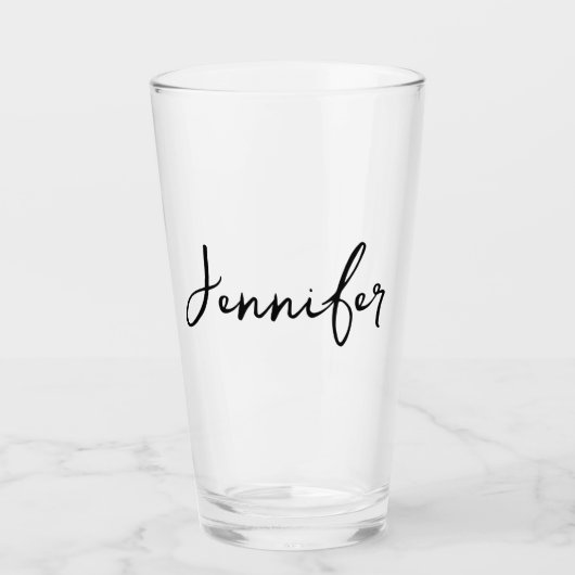 Gepersonaliseerde Jouw naam huwelijkscadeau Glas (Voorkant)