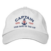Gepersonaliseerde Jouw naam Jaar Captain Star Anch Pet (Voorkant)