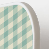 Gepersonaliseerde Jouw naam Ken Gingham Pickleball Paddle (Links Detail)