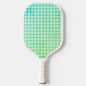 Gepersonaliseerde Jouw naam Ken Green Gingham Pickleball Paddle (Achterkant)