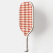 Gepersonaliseerde Jouw naam Ken Red Gingham Pickleball Paddle (Links)