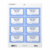 Gepersonaliseerde Jouw naam Keukenlabels Blauwe St Etiket (Full Sheet)