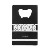 Gepersonaliseerde Jouw naam met Ankers Credit Kaar Creditkaart Flessenopener (Voorkant)