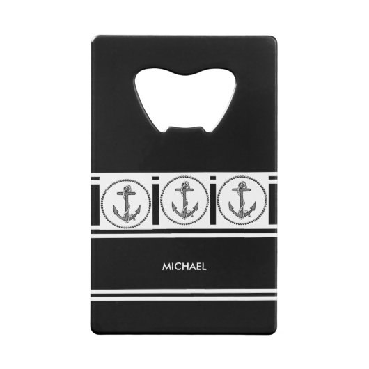 Gepersonaliseerde Jouw naam met Ankers Credit Kaar Creditkaart Flessenopener (Achterkant)