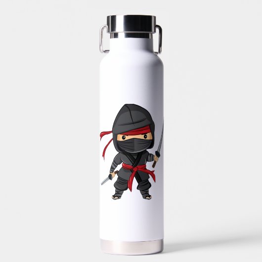 Gepersonaliseerde Jouw naam Ninja Waterfles (Voorkant)
