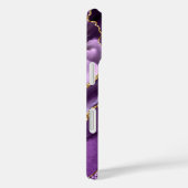 Gepersonaliseerde Jouw naam Paarse Gouden Glitter  Case-Mate iPhone Case (Achterkant / Rechts)