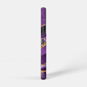 Gepersonaliseerde Jouw naam Paarse Gouden Glitter  Samsung Galaxy Hoesje (Rechterkant)