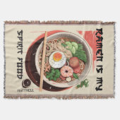 Gepersonaliseerde Jouw naam Ramen Deken (Voorkant)