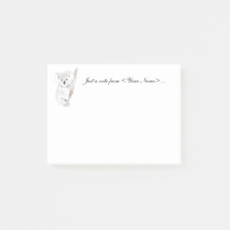Gepersonaliseerde Jouw naam Schattigee Waterverf K Post-it® Notes
