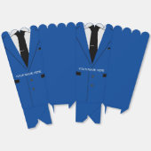 Gepersonaliseerde Jouw naam Tekst Blauw pak Popcor Bedankdoosjes (Ongevouwen)