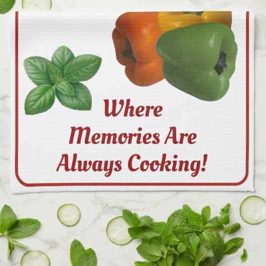 Gepersonaliseerde 'Jouw naam toevoegen' keukenhand Theedoek (Gevouwen)