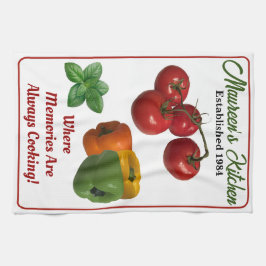 Gepersonaliseerde 'Jouw naam toevoegen' keukenhand Theedoek