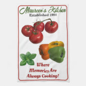 Gepersonaliseerde 'Jouw naam toevoegen' keukenhand Theedoek (Verticaal)