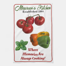 Gepersonaliseerde 'Jouw naam toevoegen' keukenhand Theedoek