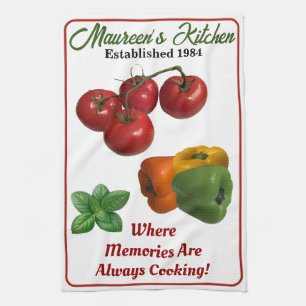 Gepersonaliseerde 'Jouw naam toevoegen' keukenhand Theedoek