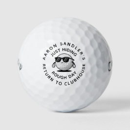 Gepersonaliseerde Jouw naam Verbergt Rough Golf Ba Golfballen