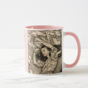 Gepersonaliseerde Jouw naam Vintage Alice in Wonde Mok