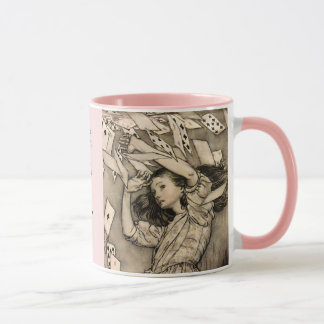Gepersonaliseerde Jouw naam Vintage Alice in Wonde Mok