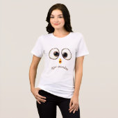 Gepersonaliseerde Jouw tekst Funny Eyes Tri-Blend Shirt (Voorkant volledig)