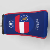 Gepersonaliseerde Jouw tekst Georgia-staatsvlag op Golfheadcover (Voorkant)